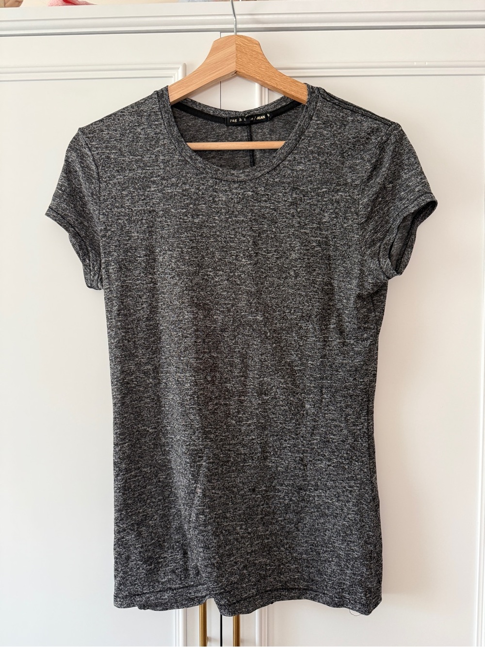 rag & bone Heathered Charcoal Crewneck Tee